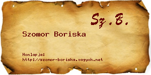 Szomor Boriska névjegykártya